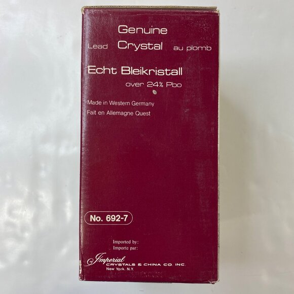 Imperial Genuine Set 2 Lead Crystal 7" Candlestick Holders No. 692-7 - Picture 7 of 8